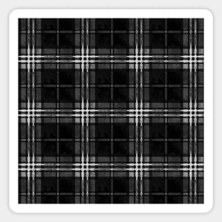 Gray Black Plaid Tartan Pattern Magnet